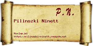 Pilinszki Ninett névjegykártya